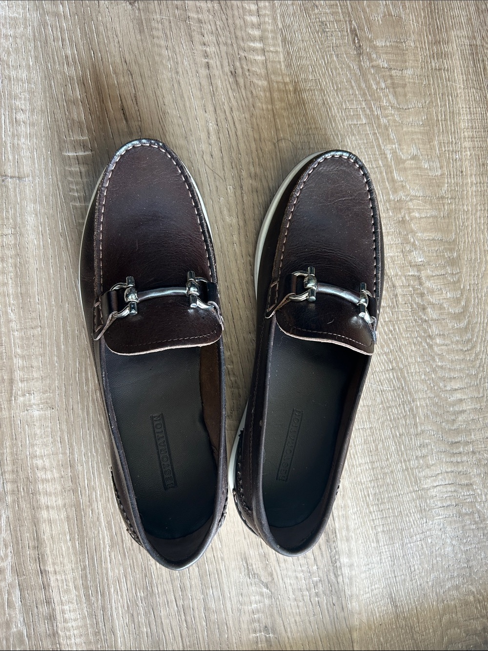 Men's Dark Brown Leather Bit Loafers